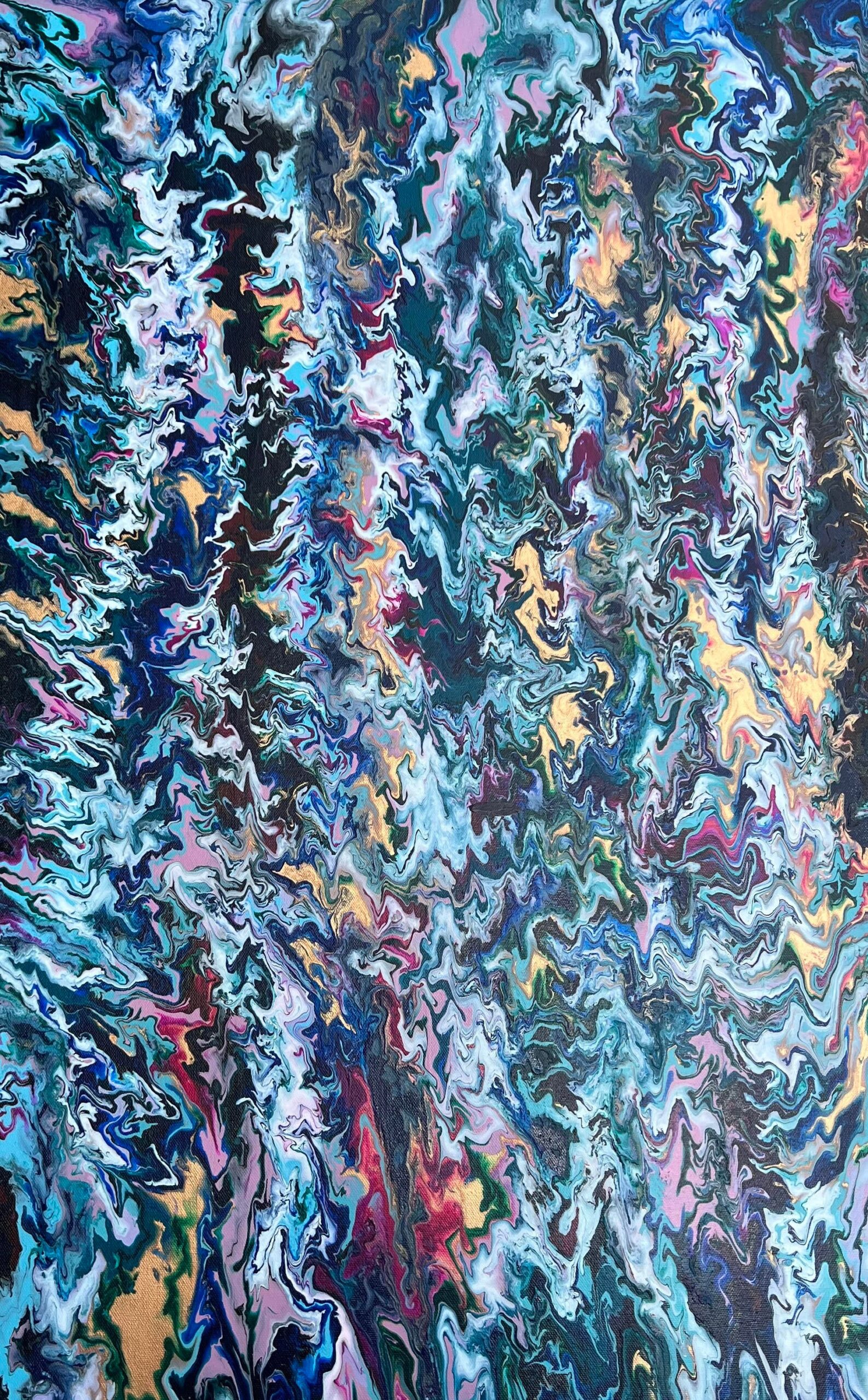 Ocean of Emotions (24x36 Unframed Stretched Canvas) The Invisible Girl